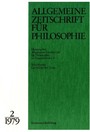 Allgemeine Zeitschrift für Philosophie: Heft 4.2/1979