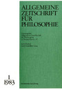 Allgemeine Zeitschrift für Philosophie: Heft 8.1/1983