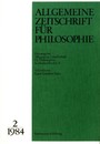 Allgemeine Zeitschrift für Philosophie: Heft 9.2/1984