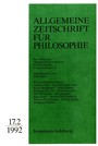 Allgemeine Zeitschrift für Philosophie: Heft 17.2/1992