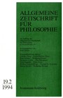 Allgemeine Zeitschrift für Philosophie: Heft 19.2/1994