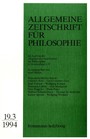 Allgemeine Zeitschrift für Philosophie: Heft 19.3/1994