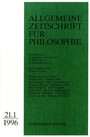Allgemeine Zeitschrift für Philosophie: Heft 21.1/1996
