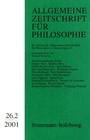Allgemeine Zeitschrift für Philosophie: Heft 26.2/2001