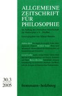 Allgemeine Zeitschrift für Philosophie: Heft 30.3/2005