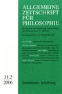 Allgemeine Zeitschrift für Philosophie: Heft 31.2/2006