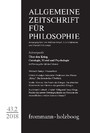 Allgemeine Zeitschrift für Philosophie: Über den Krieg. Ontologie, Moral und Psychologie - Heft 43.2/2018