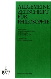 Allgemeine Zeitschrift für Philosophie: Heft 2.1/1977