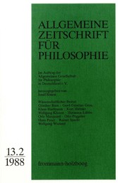 Allgemeine Zeitschrift für Philosophie: Heft 13.2/1988