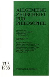 Allgemeine Zeitschrift für Philosophie: Heft 13.3/1988