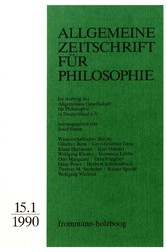 Allgemeine Zeitschrift für Philosophie: Heft 15.1/1990