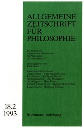 Allgemeine Zeitschrift für Philosophie: Heft 18.2/1993