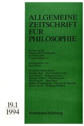 Allgemeine Zeitschrift für Philosophie: Heft 19.1/1994