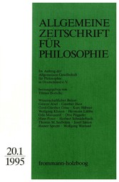 Allgemeine Zeitschrift für Philosophie: Heft 20.1/1995