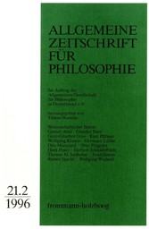 Allgemeine Zeitschrift für Philosophie: Heft 21.2/1996