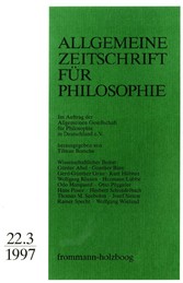 Allgemeine Zeitschrift für Philosophie: Heft 22.3/1997