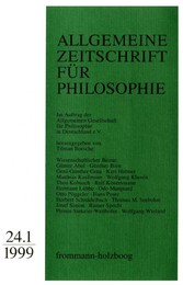 Allgemeine Zeitschrift für Philosophie: Heft 24.1/1999