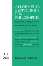 Allgemeine Zeitschrift für Philosophie: Heft 33.1/2008
