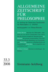 Allgemeine Zeitschrift für Philosophie: Heft 33.3/2008