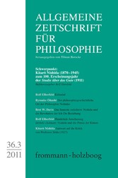 Allgemeine Zeitschrift für Philosophie: Kitar? Nishida (1870–1945) - Heft 36.3/2011