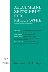 Allgemeine Zeitschrift für Philosophie: Heft 39.2/2014