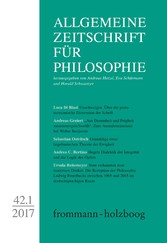 Allgemeine Zeitschrift für Philosophie: Heft 42.1/2017