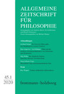Allgemeine Zeitschrift für Philosophie: Heft 45.1/2020